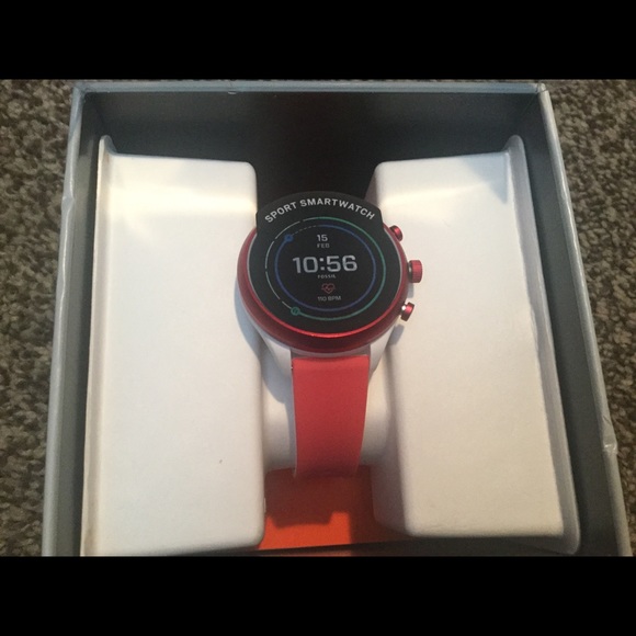 fossil smartwatch red